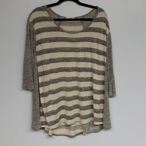 Ezra Striped 3/4 Sleeve Shirt